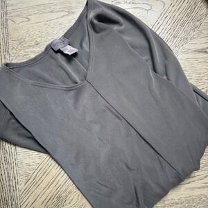 Easywear by Chico's Gray Brown V-Neck Dolman Sleeve Top Size‎ 1 medium